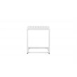 Pemberly Row Contemporary Aluminum Frame Side Table in White