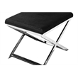 Pemberly Row Contemporary Stool in Faux Leather Black & Chrome Frame
