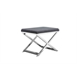 Pemberly Row Contemporary / Modern Upholestered Stool in Charcoal Fabric