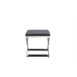 Pemberly Row Contemporary / Modern Upholestered Stool in Charcoal Fabric