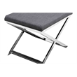 Pemberly Row Contemporary / Modern Upholestered Stool in Charcoal Fabric
