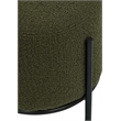Pemberly Row Contemporary Round Stool in Boucle Fabric Green