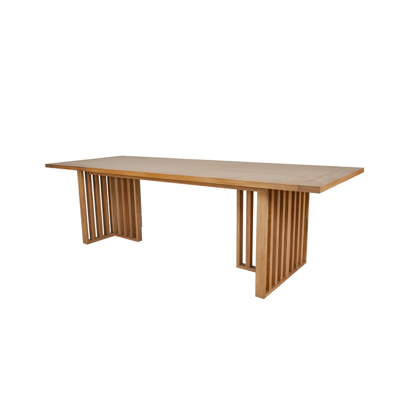 Pemberly Row Contemporary / Modern Dining Table in White Oak