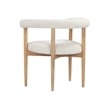 Pemberly Row Contemporary / Modern Arm Chair in Boucle Fabric White