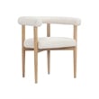 Pemberly Row Contemporary / Modern Arm Chair in Boucle Fabric White
