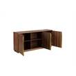 Pemberly Row Contemporary / Modern Three Doors Buffet in Walnut