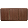 Pemberly Row Contemporary / Modern Three Doors Buffet in Walnut