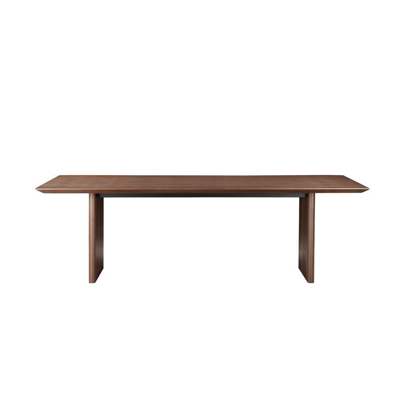 Pemberly Row Contemporary Rectangular Dining Table in Walnut