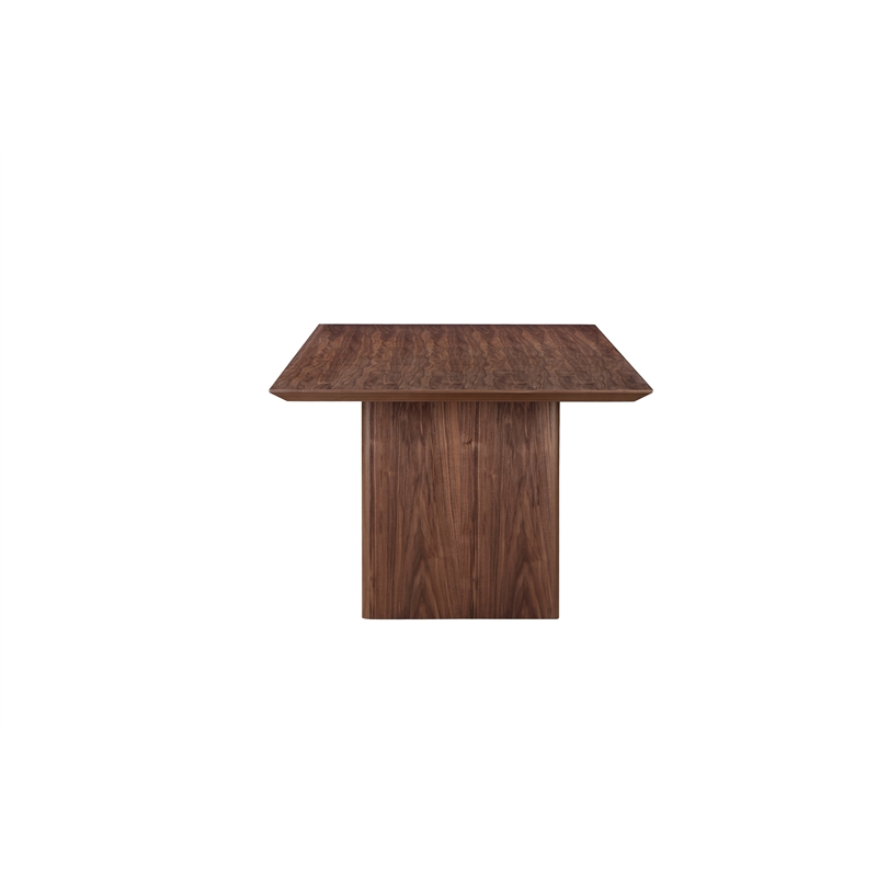 Pemberly Row Contemporary Rectangular Dining Table in Walnut