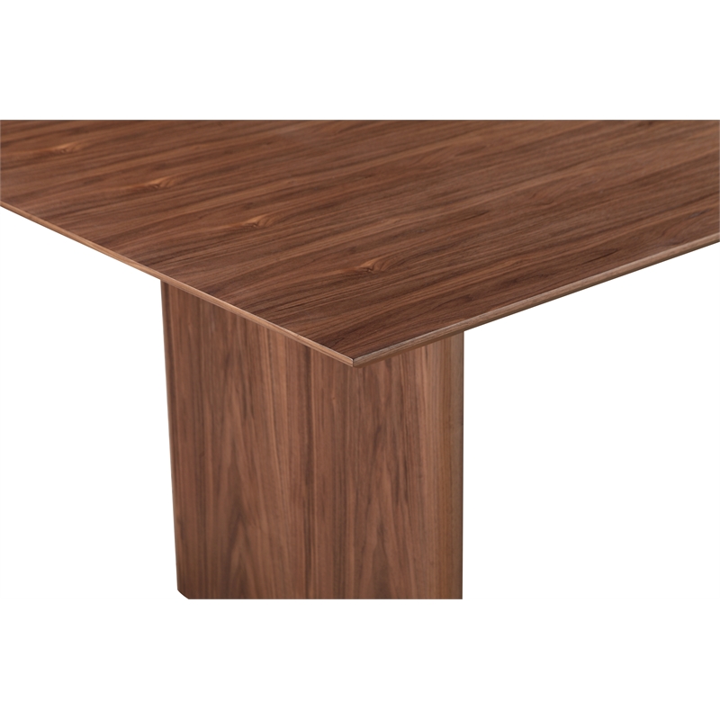 Pemberly Row Contemporary Rectangular Dining Table in Walnut