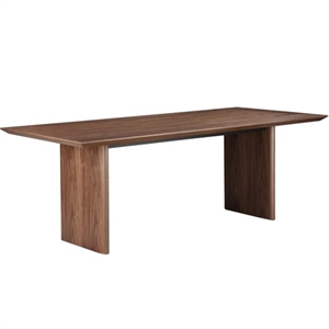 Pemberly Row Contemporary Rectangular Dining Table in Walnut