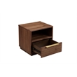 Pemberly Row Contemporary / Modern Night Stand in Walnut Wood