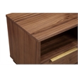 Pemberly Row Contemporary / Modern Night Stand in Walnut Wood