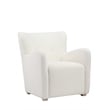 Pemberly Row Contemporary Lounge Chair in Boucle Fabric White