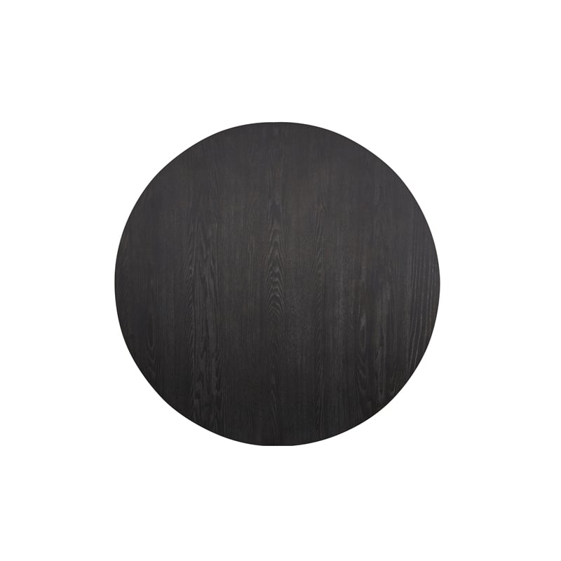 Pemberly Row Contemporary / Modern Round Dining Table in Black