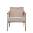 Pemberly Row Contemporary Lounge Chair in Boucle Fabric Bone