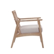 Pemberly Row Contemporary Lounge Chair in Boucle Fabric Bone