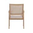 Pemberly Row Contemporary Arm Chair Bone Polyester Blend Fabric