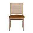 Pemberly Row Side Chair Velvet Gold (Set Of 2) Linen Blend Fabric