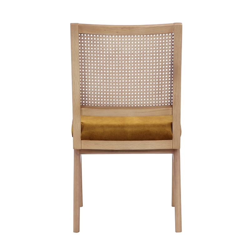 Pemberly Row Side Chair Velvet Gold (Set Of 2) Linen Blend Fabric