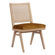 Pemberly Row Side Chair Velvet Gold (Set Of 2) Linen Blend Fabric