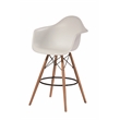 Pemberly Row Contemporary Bar Stool White Polypropylene Resin - SET OF 2