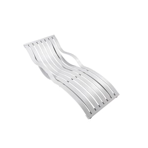 Pemberly Row Modern Anodized Aluminum Frame Patio Lounger in White