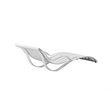 Pemberly Row Modern Anodized Aluminum Frame Patio Lounger in White