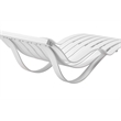 Pemberly Row Modern Anodized Aluminum Frame Patio Lounger in White