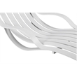 Pemberly Row Modern Anodized Aluminum Frame Patio Lounger in White