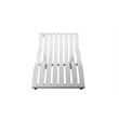 Pemberly Row Modern Anodized Aluminum Frame Patio Lounger in White