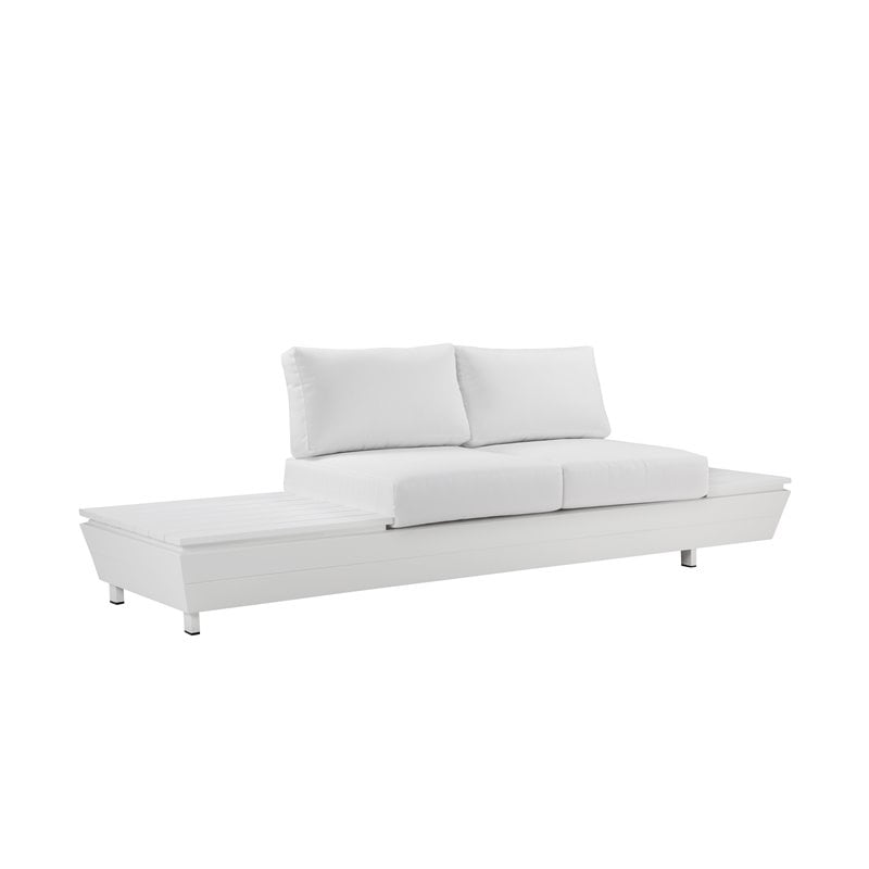 Pemberly Row 3-piece Aluminum Frame Outdoor Sectional in White