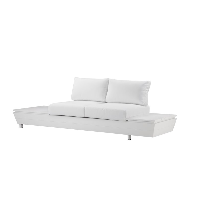 Pemberly Row 3-piece Aluminum Frame Outdoor Sectional in White