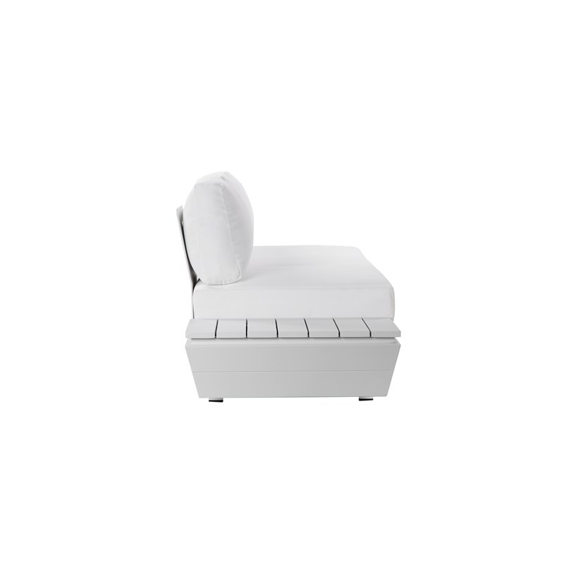 Pemberly Row 3-piece Aluminum Frame Outdoor Sectional in White