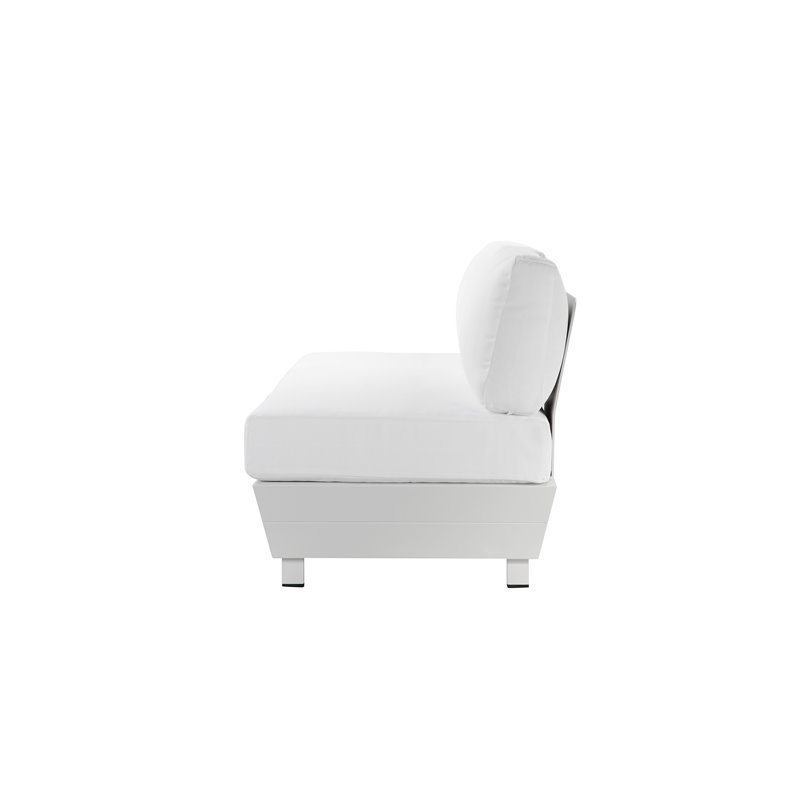 Pemberly Row 3-piece Aluminum Frame Outdoor Sectional in White