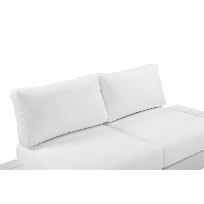 Pemberly Row 3-piece Aluminum Frame Outdoor Sectional in White