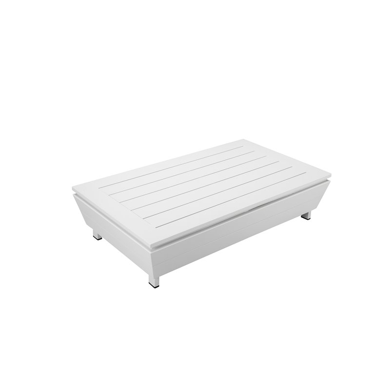 Pemberly Row 3-piece Aluminum Frame Outdoor Sectional in White