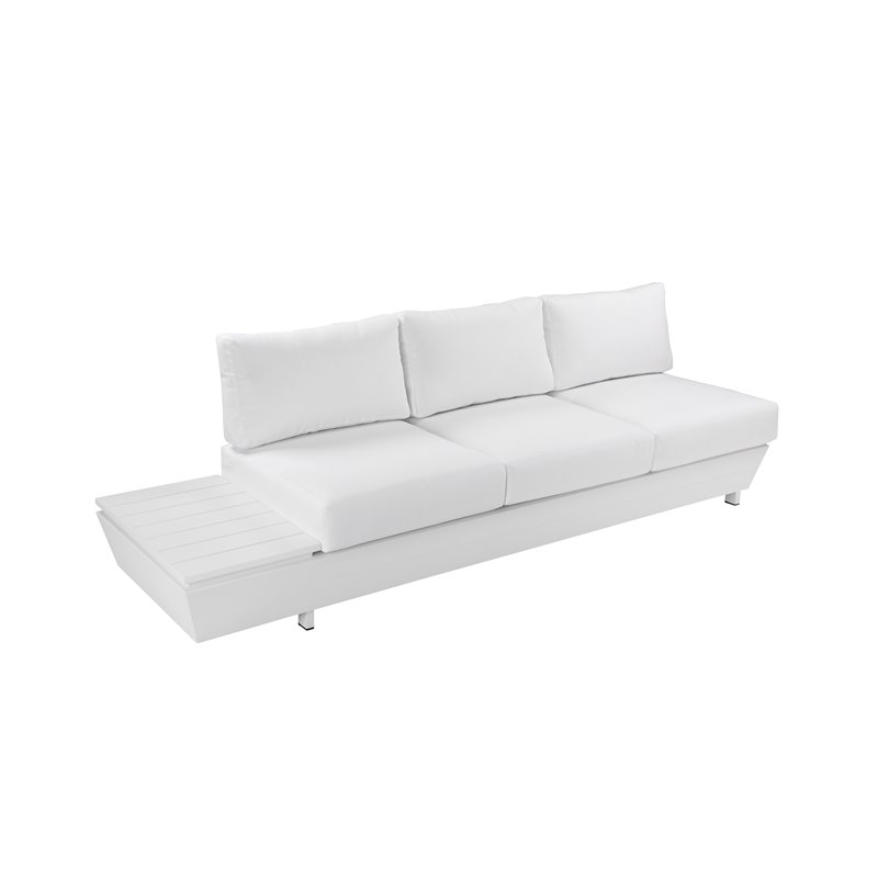Pemberly Row 3-piece Aluminum Frame Outdoor Sectional in White