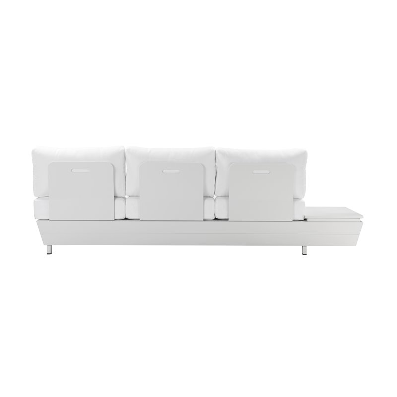 Pemberly Row 3-piece Aluminum Frame Outdoor Sectional in White