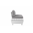Pemberly Row 3-piece Modern Aluminum Frame Outdoor Sectional in Gray