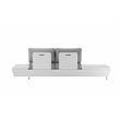 Pemberly Row 3-piece Modern Aluminum Frame Outdoor Sectional in Gray