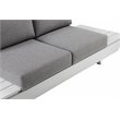 Pemberly Row 3-piece Modern Aluminum Frame Outdoor Sectional in Gray