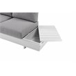 Pemberly Row 3-piece Modern Aluminum Frame Outdoor Sectional in Gray