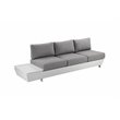 Pemberly Row 3-piece Modern Aluminum Frame Outdoor Sectional in Gray