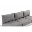 Pemberly Row 3-piece Modern Aluminum Frame Outdoor Sectional in Gray
