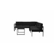 Pemberly Row 5-Piece Modern Aluminum Sectional in Black Finish