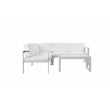 Pemberly Row 5-Piece Modern Aluminum Sectional in White Finish