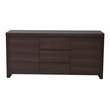 Pemberly Row Modern High Gloss Lacquer Wood Buffet in Espresso