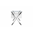 Pemberly Row Small Modern Tempered Glass & Lacquer Wood Desk in White