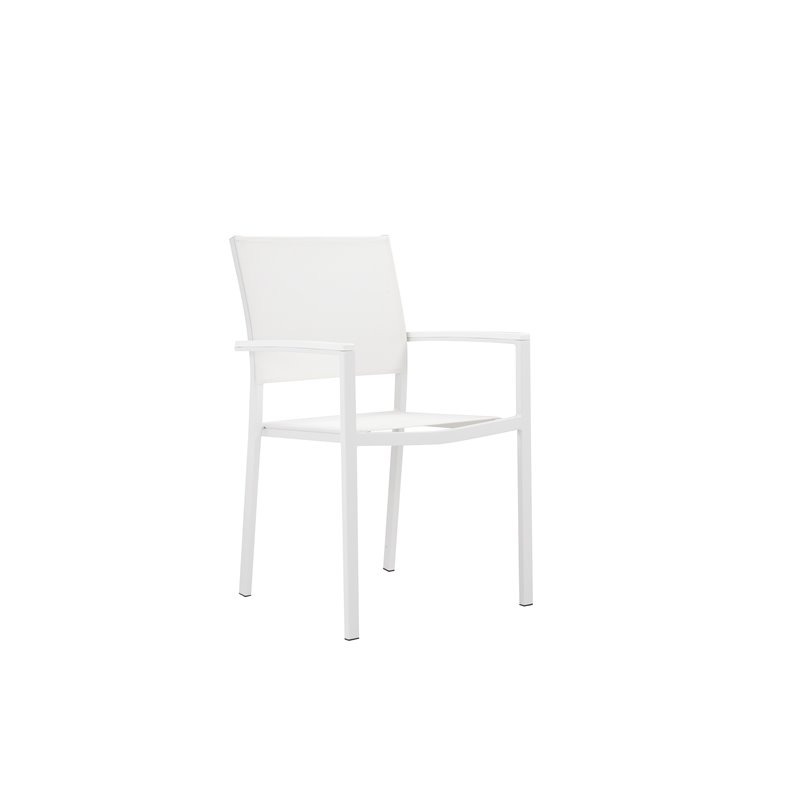 Pemberly Row Contemporary 11-piece Aluminum Patio Dining Set in White